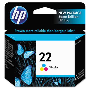 C9352AN (HP 22) Ink Cartridge, 165 Page-Yield, Tri-Color