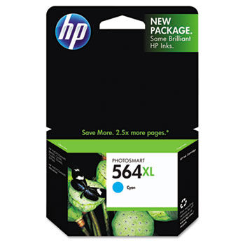 CB323WN (HP 564XL) Ink, 750 Page-Yield, Cyan