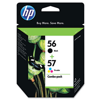 C9321FN (HP 56/57) Ink Cartridge, 520;500 Page-Yield, 2/Pack, Black; Tri-Color