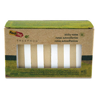 Sugar Cane Self-Stick Notes, 3x3, White/Natural, 90 sheets/pad, 12 pads/PK