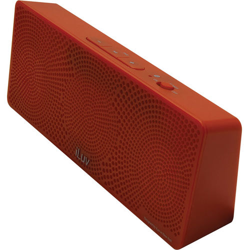 Red MobiTour Rechargeable Portable Bluetooth Stereo Speaker