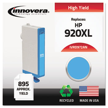 Remanufactured CD972AN (920XL) Ink, 700 Page-Yield, Cyan