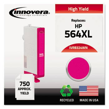 Remanufactured High-Yield CB324WN (564XL) Ink, 750 Page-Yield, Magenta