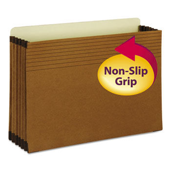 Easy Grip File Pocket, Legal, 5 1/4"" Exp., Redrope, 10/Box