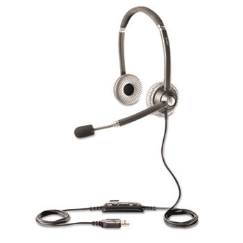 UC Voice 750 Binaural Over-the-Head Headset, Dark Color