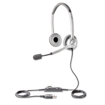 UC Voice 750 Binaural Over-the-Head Headset, Light Color