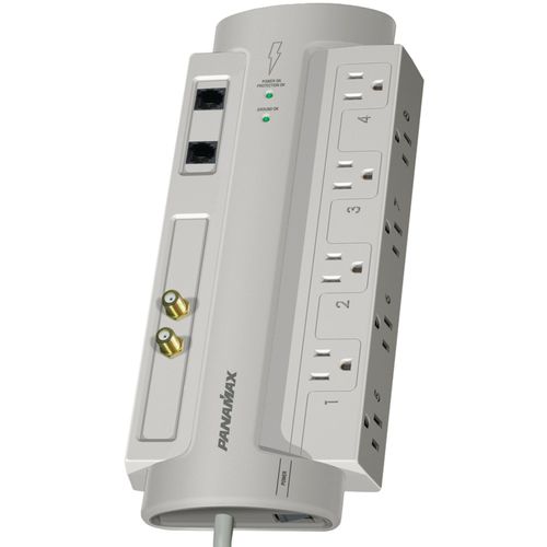 PANAMAX SP8-AV 8-Outlet SP8-AV SurgeProtector 8(TM) with Coaxial & Telephone Protection