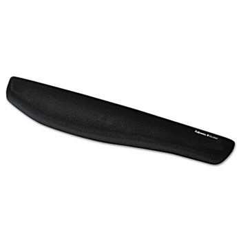 PlushTouch Keyboard Wrist Rest, Foam, Black, 18-1/8"" x 3-3/16""