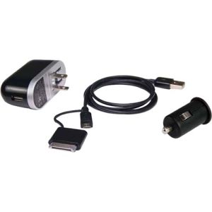 AC/DC Kit With 2.1A Car Charger &