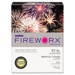 FIREWORX Colored Cover Stock, 67 lbs., 8-1/2 x 11, Crackling Canary, 250 Sheets