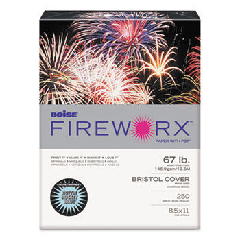 FIREWORX Colored Cover Stock, 67 lbs, 8-1/2 x 11, Bottle Rocket Blue, 250 Sheets
