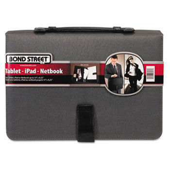 Tablet Case/Organizer with Writing Pad, 14-3/4 x 2, x 10-1/4, Charcoal