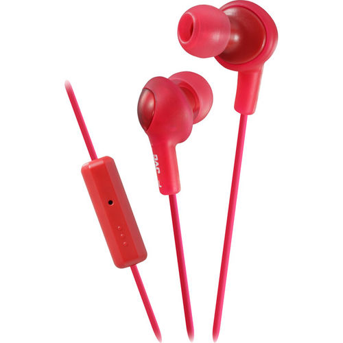Gumy PLUS Inner Ear Headphones with Remote and Mic-Red