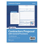 Contractor Proposal Form, 3-Part Carbonless, 8 1/2 x 11, 50 Forms