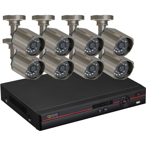 8-Channel DVR with 8 Bullet Cameras with 40' Night Vision