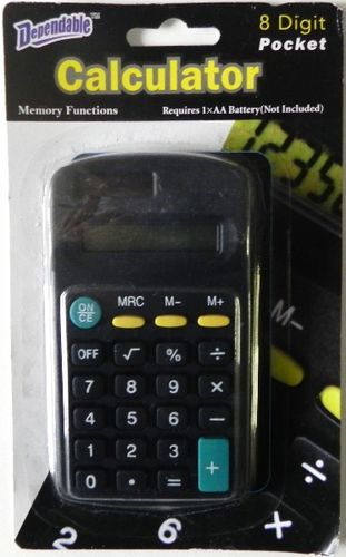 8 Digit Pocket Calculator Case Pack 48