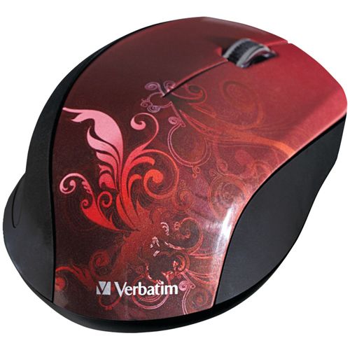 VERBATIM 97784 Wireless Optical Mouse (Red)