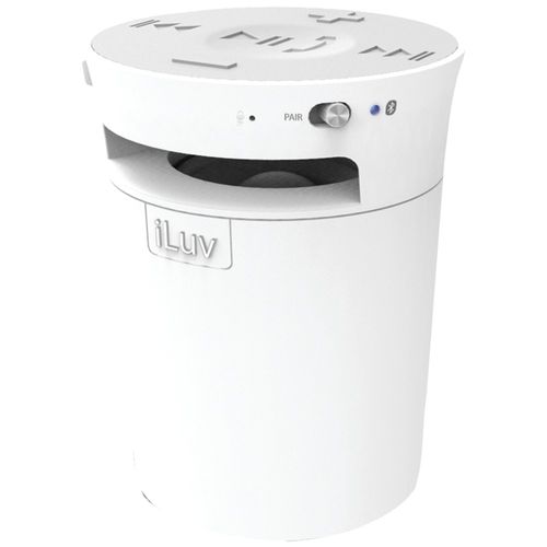 ILUV ISP165WHT MobiCup Splash-Resistant Bluetooth(R) Speaker & Speakerphone (White)