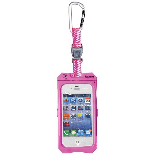DRI CAT 11042CP-C103 iPhone(R) 4/4S Dri Cat Hang iT Waterproof Case with Carabiner (Pink/White)