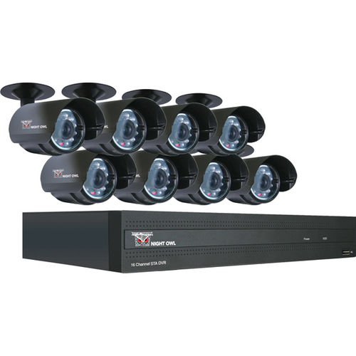 16-Channel STA 500GB DVR with 8 Night Vision Cameras and Smartphone Viewing