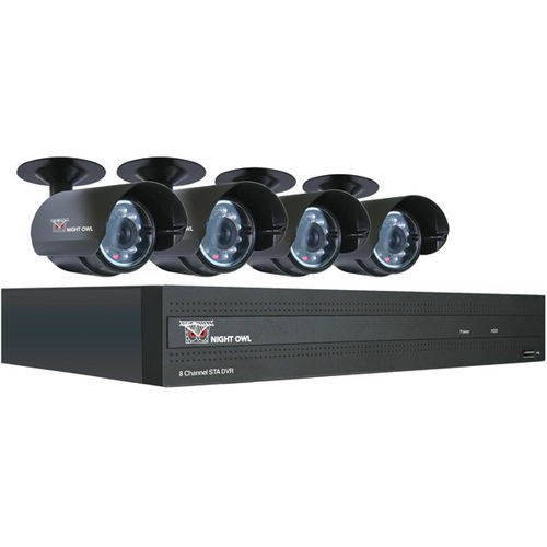 8-Channel STA DVR with 4 Night Vision Cameras, 500GB HD and Smartphone Viewing
