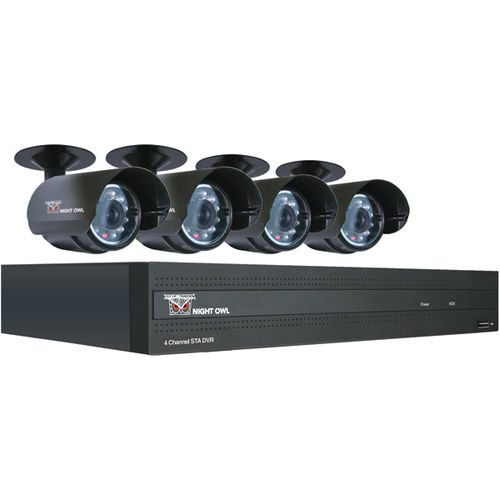 4-Channel STA 500GB DVR with 4 Night Vision Cameras and Smartphone Viewing
