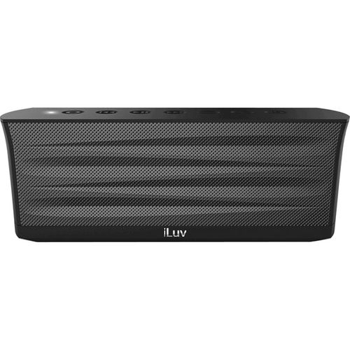 Black MobiOut Rechargeable Splash-Resistant Portable Bluetooth Stereo Speaker with Microphone