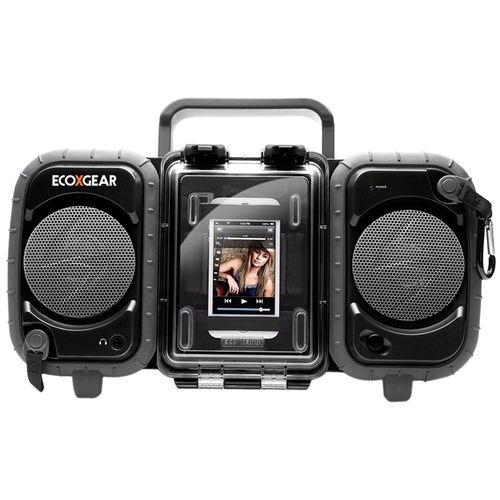 Black Waterproof Boombox iPhone/MP3