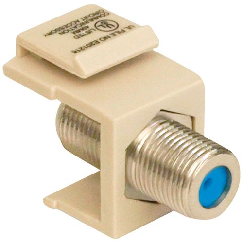 DATACOMM ELECTRONICS 20-3202-LA Keystone Jack with 2.4 GHz F Connector (Light Almond)