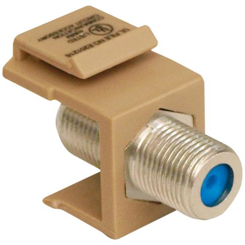 DATACOMM ELECTRONICS 20-3202-IV Keystone Jack with 2.4 GHz F Connector (Ivory)
