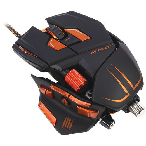 Matte Black M.M.O. 7 Gaming Mouse for PC and Mac