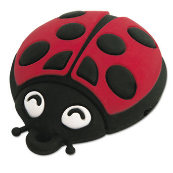 Fun Series USB 2.0 Flash Drive, Ladybug, 8 GB