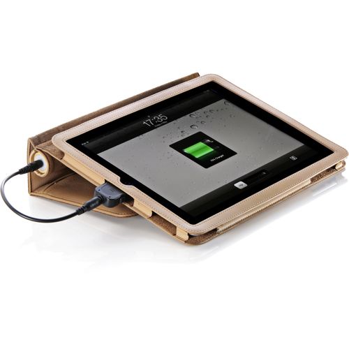 Pebble Folio Battery Charger in Tan