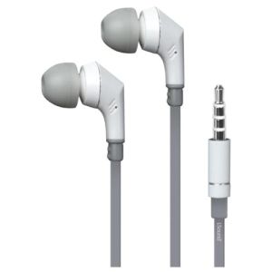 EM-110 EARBUDS WITH MIC WHITE/GRAY