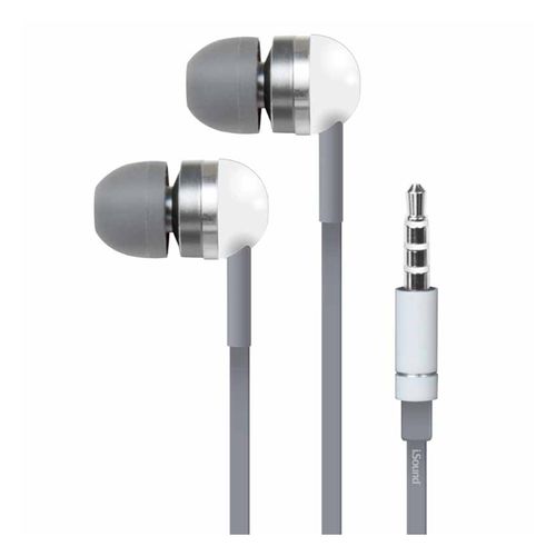 EM-130 EARBUDS W/MIC WHITE/GREY