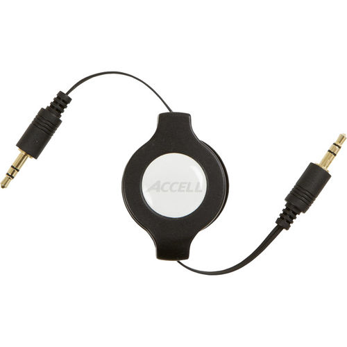 4' Retractable 3.5mm-to-3.5mm Stereo Cable