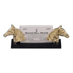Mayer Mill Brass Horse Design Business Card Holder / Office Organizer