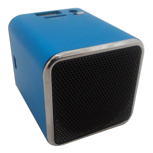 Professional Cable Ocean Blue SnowFire Portable Cuboid Shape Stereo Speaker for iPod / iPad / iPhone & MP3 Electronic Gadgets with Rechargable Battery