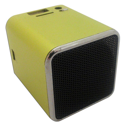 Professional Cable Shamrock Green SnowFire Portable Cuboid Shape Stereo Speaker for iPod / iPad / iPhone & MP3 Electronic Gadgets with Rechargable Bat