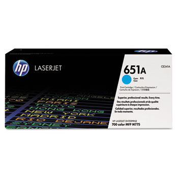 CE341A, 651A, Toner, 16000 Page-Yield, Cyan