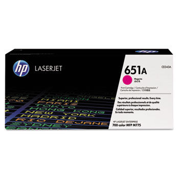 CE343A, 651A, Toner, 16002 Page-Yield, Magenta