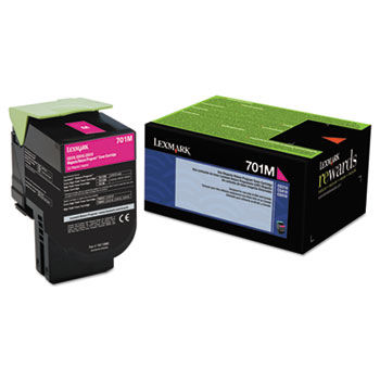 70C10M0 Toner (LEX-701M) 1000 Page-Yield, Magenta