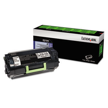 52D1H00 (LEX-521H) Toner, 25000 Page-Yield, Black