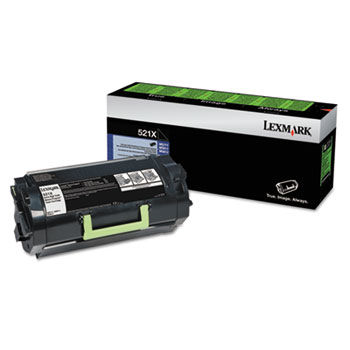 52D1X00 (LEX-521X) Toner, 45000 Page-Yield, Black
