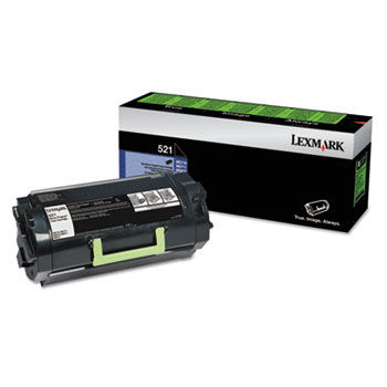 52D1000 (LEX-521)Toner, 6000 Page-Yield, Black