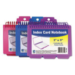 Spiral Bound Index Card Notebook, with Tabbed Dividers, 3x5, Assorted, 60/PK