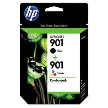 CN069FN (HP-901) Ink , Black, Tricolor, 2/Pack