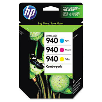 CN065FN Ink Cartridge, 2700 Page Yield, Cyan, Magenta, Yellow, 3/Pack