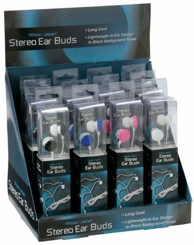 12pc Assorted Earbuds in Countertop Display