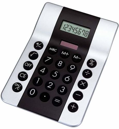 Mitaki-Japan Black/Silver Dual Powered Calculator
